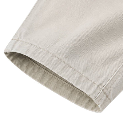 Washed Solid Wide Relaxed Workwear Pants
