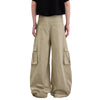 Loose Fit Curved Parachute Pants