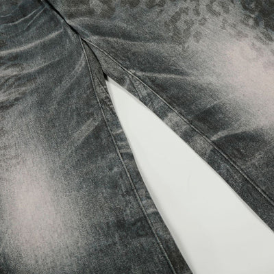 Hand-Rubbed Whisker Premium High Street Loose Straight Jeans
