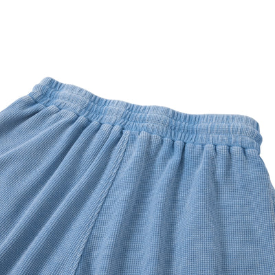 Men’s Vintage Wash Loose Fit Snowflake Waffle Shorts