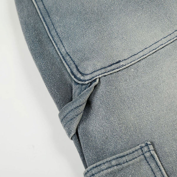 Light Blue Vintage Washed Wide Leg Jeans