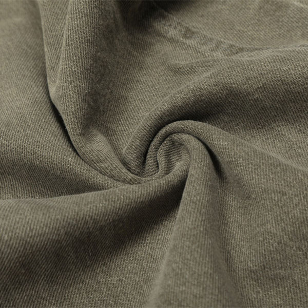 Men's American Street Curved Pants Washed Distressed Loose Wide Leg