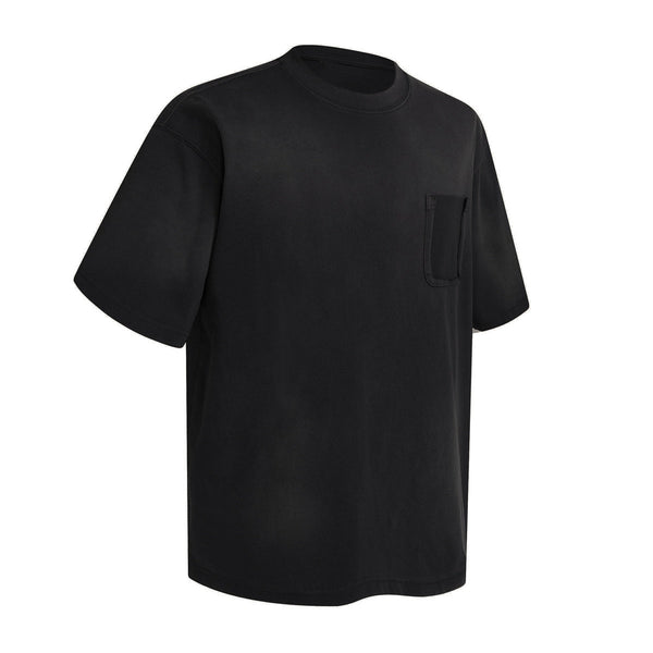 Swirl Dyed Distressed Pocket Loose Fit Crew Tee