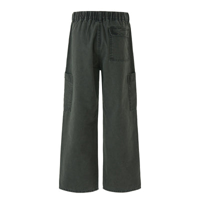 Cargo Wide Leg Stretch Waist Office Commuter Pants
