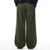 Vintage Washed Workwear Wide-Leg Relaxed Cargo Pants