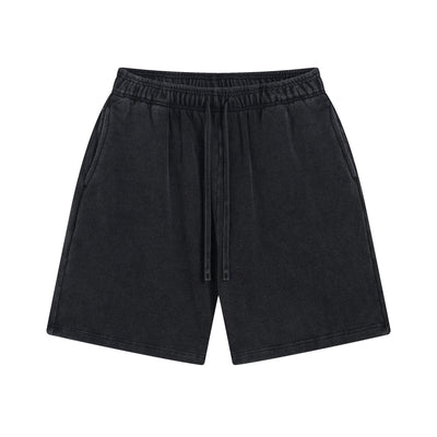 Stone Wash Thick Cotton Shorts