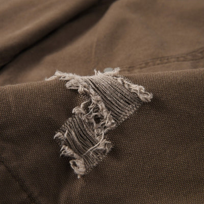 Vintage Washed Distressed Utility Bermuda Shorts