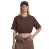 Double-Layer Bubble-Hem Cropped Streetwear Tee