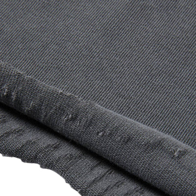 Distressed Raw Hem Boxy Cotton T-Shirt