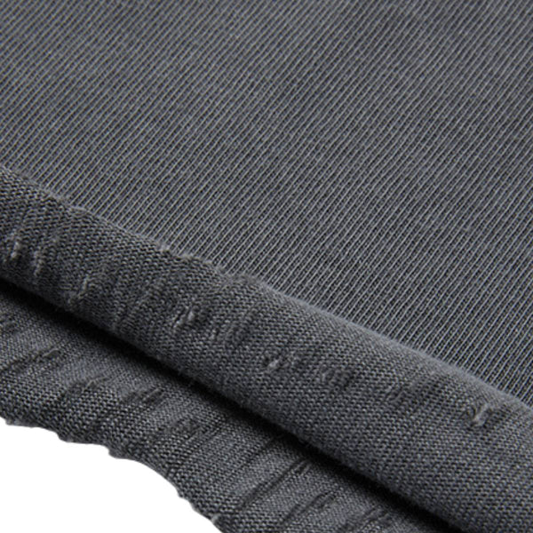 Distressed Raw Hem Boxy Cotton T-Shirt