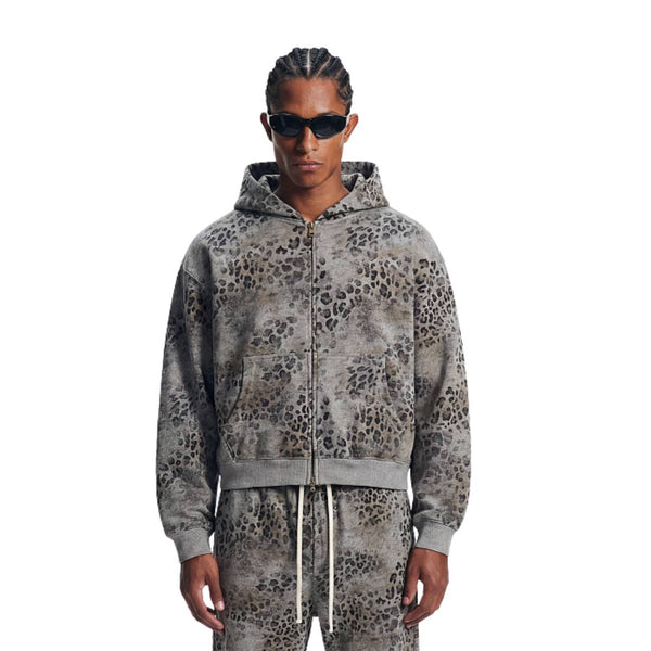 Heavyweight Leopard Camo Zip Hoodie