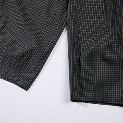 Vintage Plaid Wide Leg Relaxed Drawstring Pants