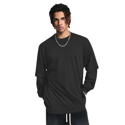 Streetwear Loose Fit Double-Layer Long-Sleeve Tee