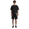 Vintage Wash Relaxed Linen-Cotton Blend Short Sleeve T-Shirt