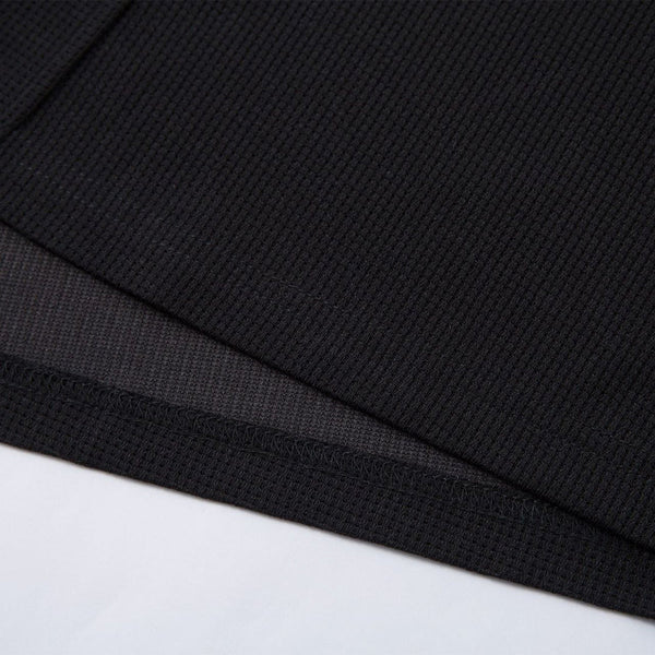 Vintage Waffle Knit Deconstructed Slim Crew Tee
