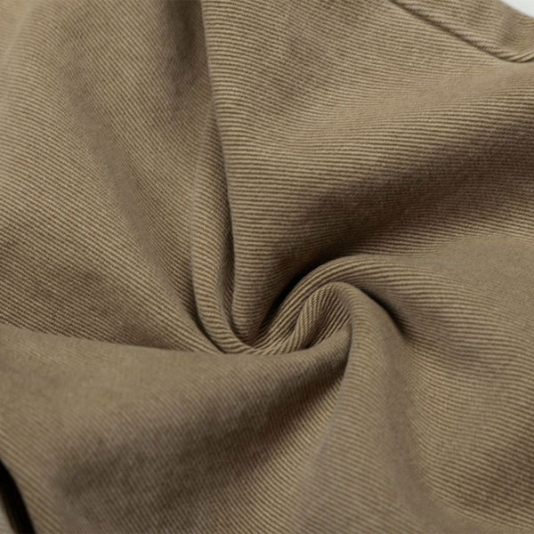 Adjustable Cuffs High Waist Wide Leg Beige Cargos