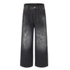 Paint Splatter Vintage Washed Straight Leg Jeans