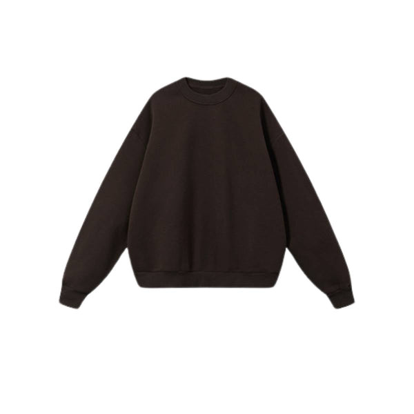 Heavyweight Fleece Boxy Drop Shoulder  Crew Neck Sweatshirt