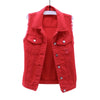 Women's Relaxed Fit Ripped Denim Vest