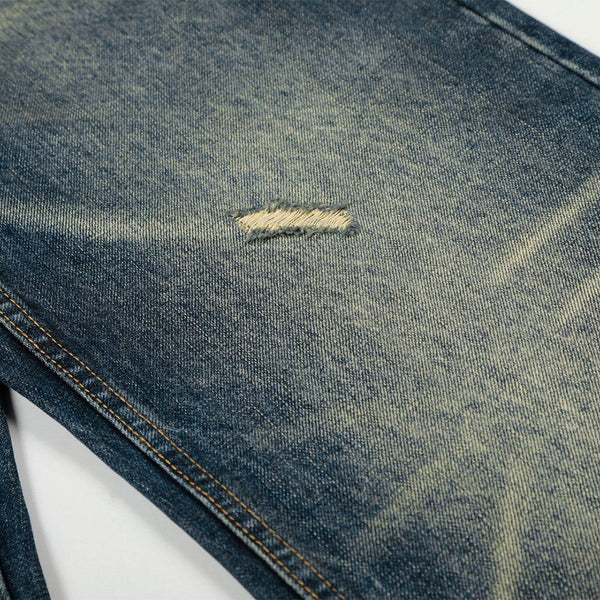 Vintage Light Wash Blue High Waist Wide Denim