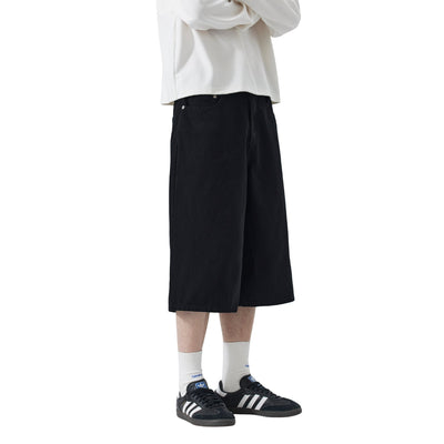 Retro Washed Baggy Straight-Leg Bermuda Shorts