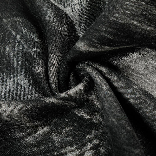 Studded Black Paint Splatter Wide Leg Jeans