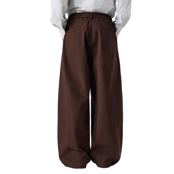 Relaxed Fit Wide Leg Casual Pants