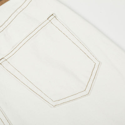 High Waist Wide Leg Button Fly Denim Pants