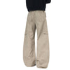 Minimal Washed Solid Wide Leg Barrel Pants