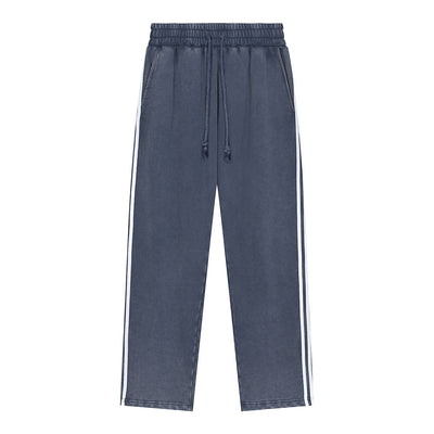 Contrast Side-Stripe Cotton Sweatpants