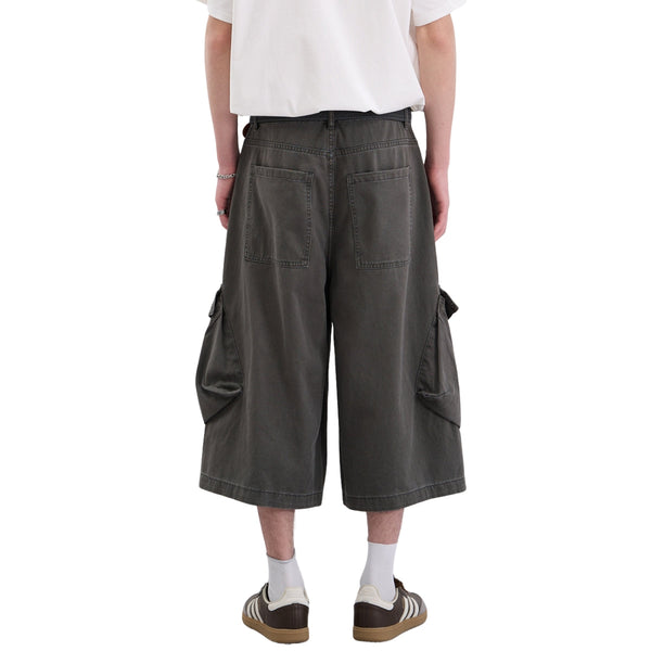 Multi-Pocket Baggy Cargo Cropped Pants