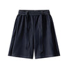 High Waist Tie Belt Relaxed Denim Shorts