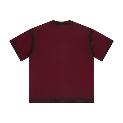 Vintage Washed Oversized Colorblock Tee