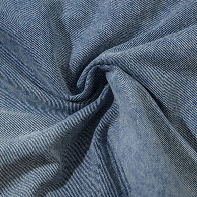 Oversized Stand-up Collar Washed Distressed Denim Jacket