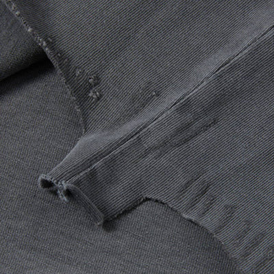 Distressed Raw Hem Boxy Cotton T-Shirt