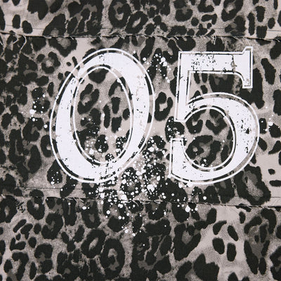 Leopard Print Drawstring Wide-Leg Graphic Pants