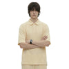 Waffle Knit Lapel Polo T Shirt