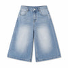 Vintage Sand Wash Straight Leg Denim Shorts