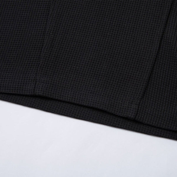 Vintage Waffle Knit Deconstructed Slim Crew Tee