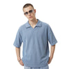 Vintage Snow Washed Waffle Knit V-Neck Polo Tee