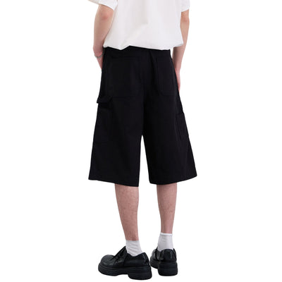 Rivet Detail Baggy Bermuda Cargo Streetwear Denim Pants Shorts