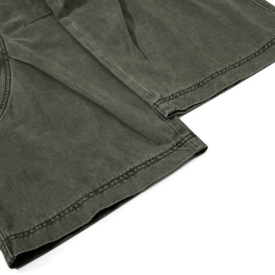 Men's Distressed Washed Denim Cargo Pants Punk Street Loose Zipper