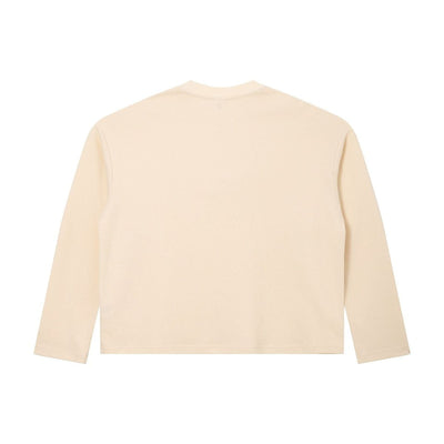 260G Waffle Knit Boxy Long Sleeve Tee
