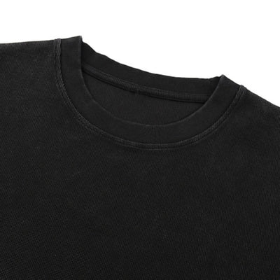 Snowflake Garment Dyed Waffle Knit Tee