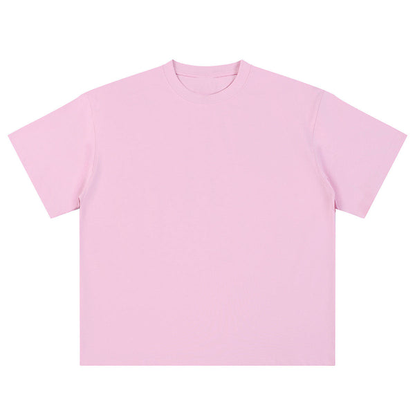 Relaxed Fit Boxy Solid Color Minimal Tee