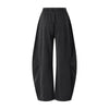 Vintage Washed Curved Panel Wide Drawstring Pants