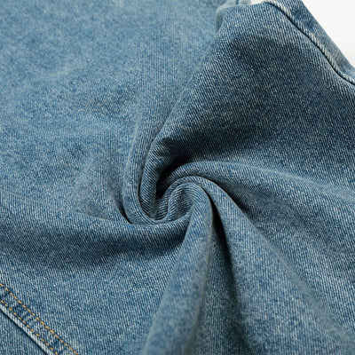 Asymmetrical Wide Leg Modern Light Wash Jeans