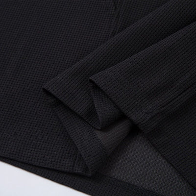 Vintage Waffle Knit Deconstructed Slim Crew Tee