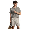 Retro Boxy Wool Blend Seagull Collar Polo Shirt