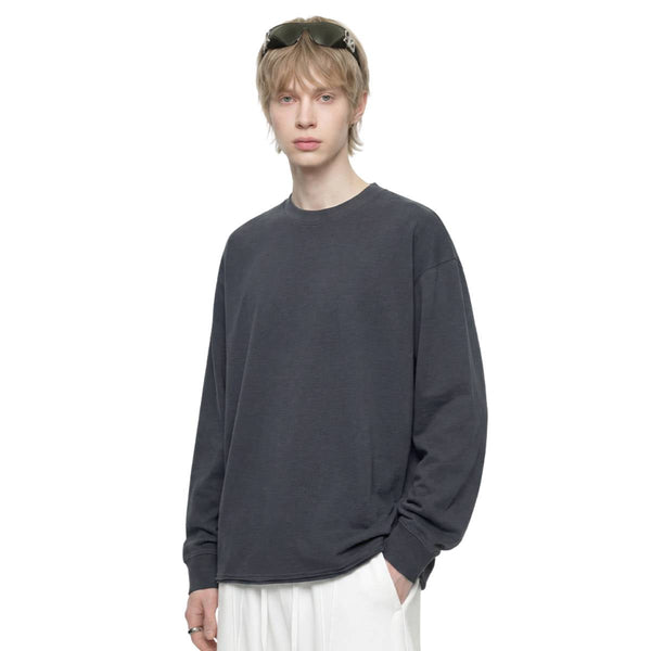 Vintage Washed Drop Shoulder Long Sleeve Shirt